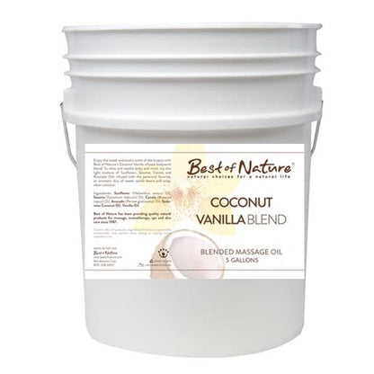 Coconut Vanilla Blend Massage and Body Oil 5 gallon pail