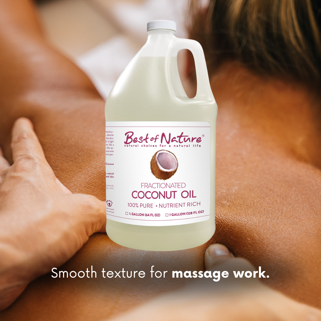 Fractionated Coconut Massage & Body Oil - 100% Pure