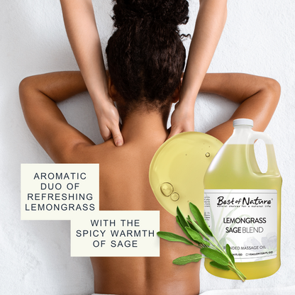 Lemongrass & Sage Aromatherapy Massage & Body Oil