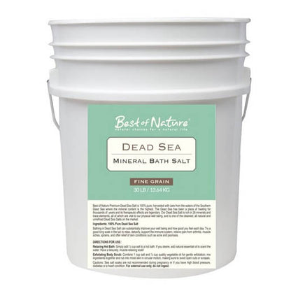 Dead Sea Mineral Bath Salt Fine Grain 30 lb pail