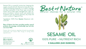 Best of Nature 100% Pure Sesame Massage and Body Oil