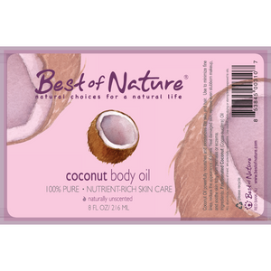 Best of Nature 100% Pure Fractionated Coconut Massage & Body Oil | Liquid Coconut Oil | MCT | Unscented Moisturizer for Hair, Skin, Face | Aromatherapy Carrier Oil for Essential Oils