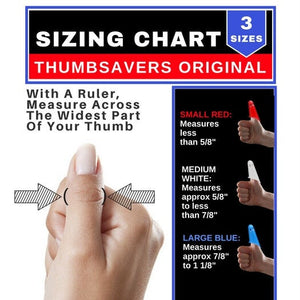 Thumbsavers Classic Massage Trigger Point Therapy Tool Sizing Chart - Large