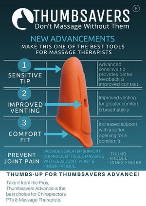 Thumbsavers Advance Massage Tool - New Features - Large Orange