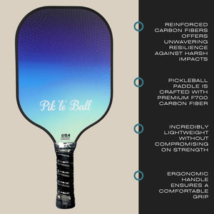 Pinnacle Pro Carbon Fiber Paddle by Pik'le'Ball, USAPA Approved - Eligible for Dropship and Wholesale Program