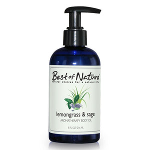 Lemongrass & Sage Aromatherapy Body Oil - Spa & Bodywork Market