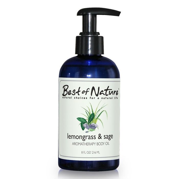 Lemongrass & Sage Aromatherapy Body Oil